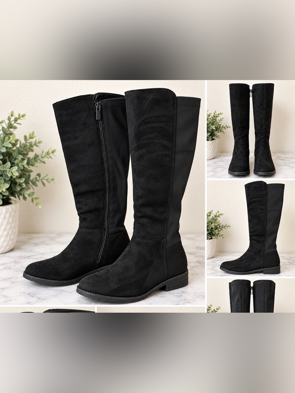 NIB Lucky Top Sperry-8K Girls Black Riding Boots Size 4